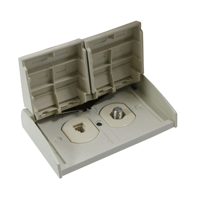 Winegard Co. WA-1110 Winegard Ivory Dual Outdoor RV TV Receptacle