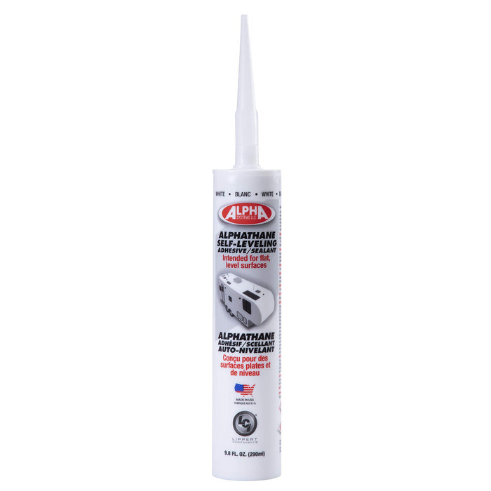 Lippert 862215 Alpha Systems Alphathane 100% Solids Self-Leveling Sealant, 9.8 oz tube, White