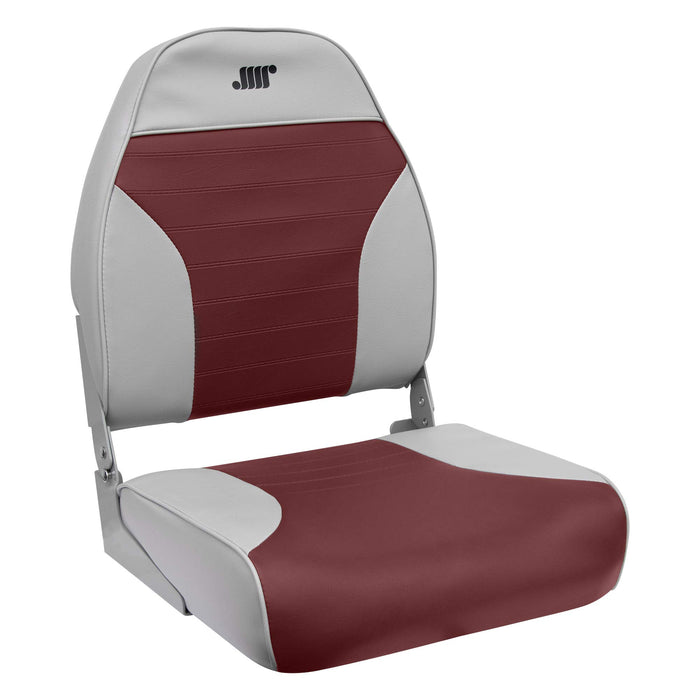 Wise Seats 8WD588PLS-661 Wise Mid Back Fishing Seat, Grey/Red