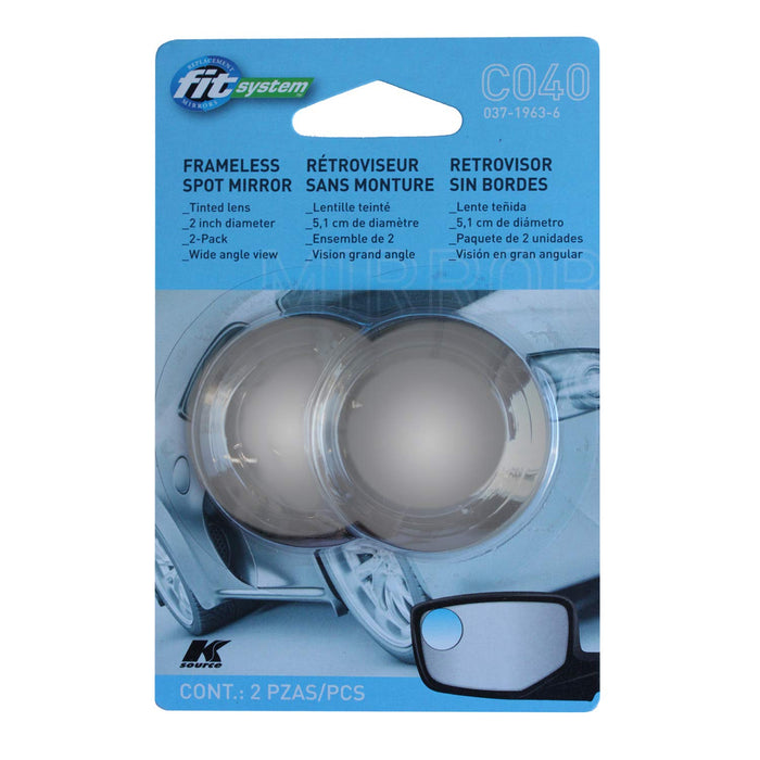 K-Source C040 Captain Phab Stick-On Frameless Mirror, 2/pk