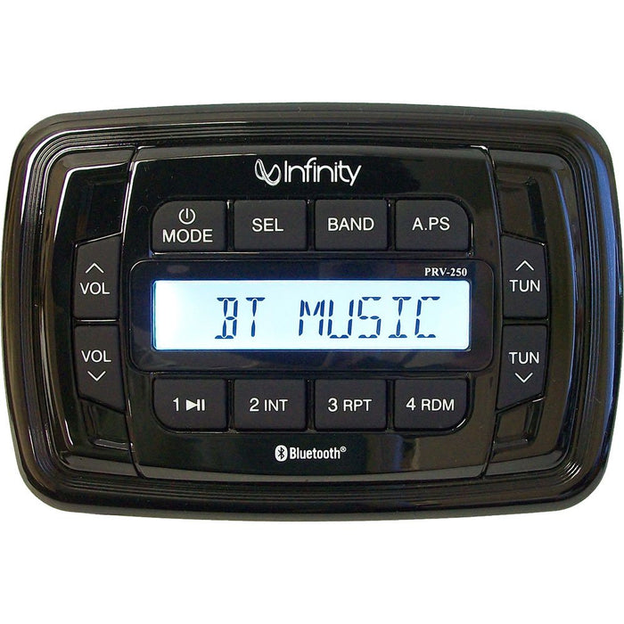 Infinity INFPRV250 AM/FM/USB Bluetooth Multimedia Waterproof Marine Stereo