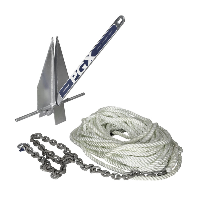 Lewmar 69600928 PGX Anchor Package w/Rope & Chain, 12 lb.
