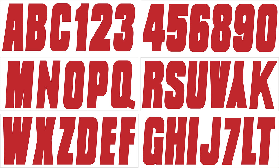 Hardline Products RED350EC Series 350 Registration Kit, Solid Color Font (Includes 4 Sets of 3" A-Z, 0-9)