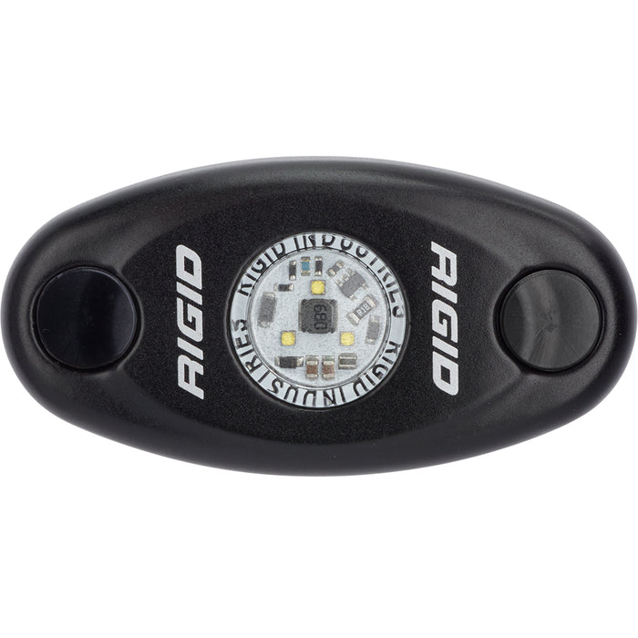 Lámpara LED de bajo consumo negra Serie A de RIGID Industries, individual, color blanco frío