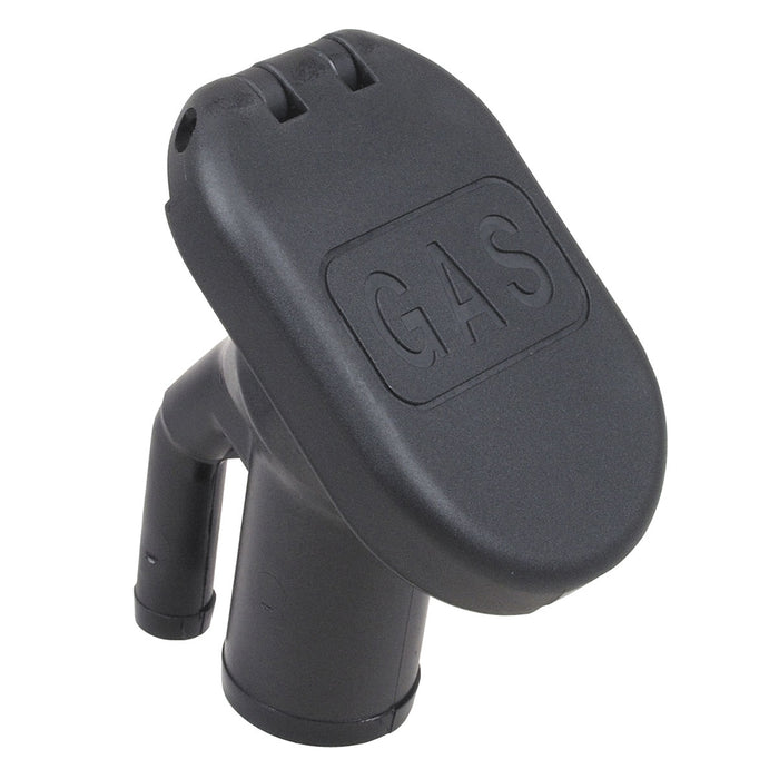 Perko 1318DPGBLK Combination Vented Gas Fill/Tank for 1-1/2" Hose - 35 Degreeree Angled Neck