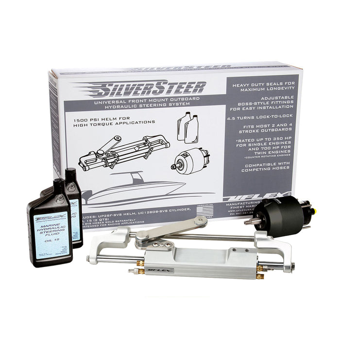 Sistema de dirección hidráulica con inclinación y montaje frontal universal para fueraborda Uflex SilverSteer™ - 1500 PSI V2