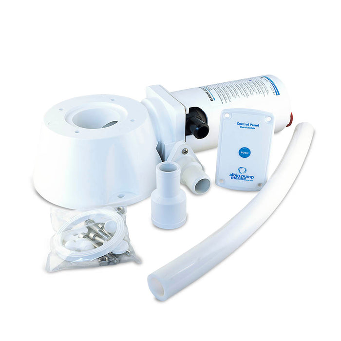 Kit de conversión de inodoro eléctrico estándar marino de Albin Group - 12 V