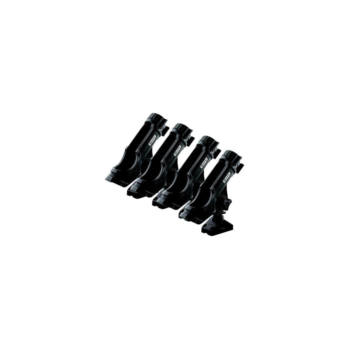 Scotty 0230-BK-QUAD Powerlock Rod Holder w/#241 Side/Deck Mount, Black, 4 pack