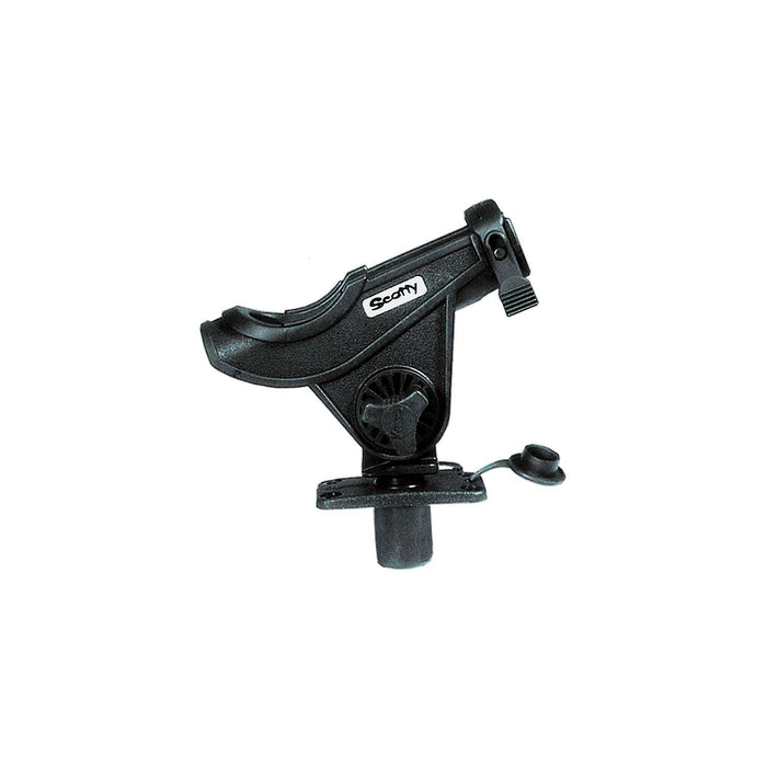 Scotty 0281-BK Bait Caster/Spinning Rod Holder w/ Flush Mt., Black, 12/case