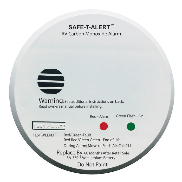Safe-T-Alert SA-339 White RV Battery Powered CO Detector