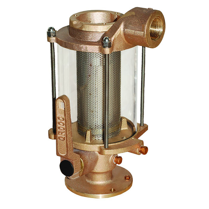 Combinación de válvula de bola/grifo de mar y filtro de agua cruda GROCO de 1-1/4"