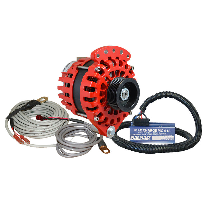 Balmar XT-SF-170-K6-KIT Alternator 1-2" Single Ft K6 Serpentine Pulley Regulator, & Temp Sensor 170A Kit 12V