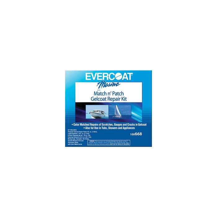 Fibre Glass-Evercoat 100668 Match N' Patch Gelcoat Repair Kit