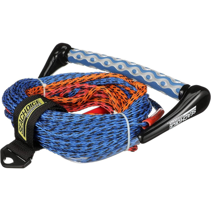 Seachoice 86733 3-Section Water Ski or Wakeboard Rope, 75', 13" Handle w/ Textured EVA Grip