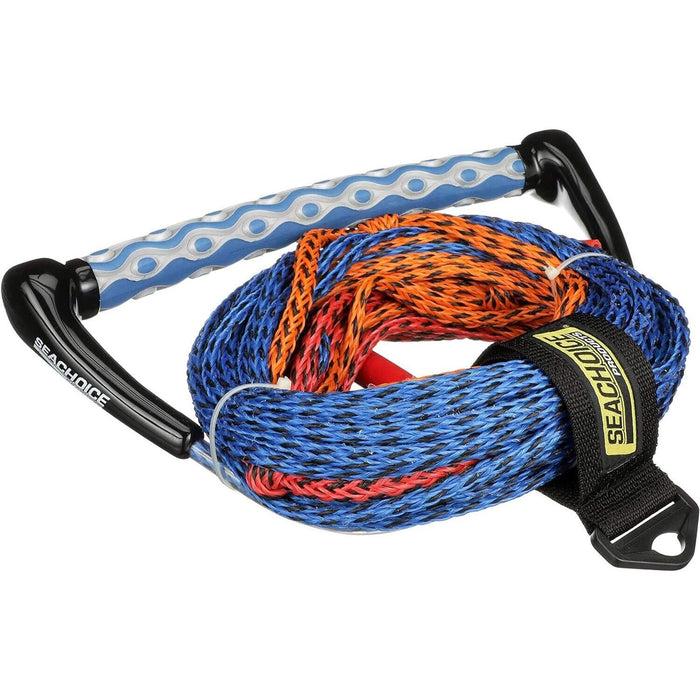 Seachoice 86733 3-Section Water Ski or Wakeboard Rope, 75', 13" Handle w/ Textured EVA Grip