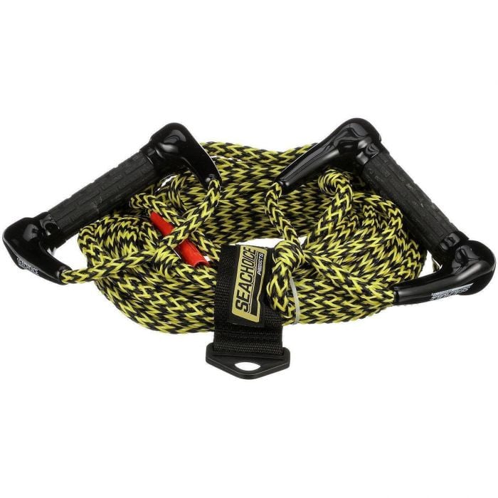 Seachoice 86729 Water Ski Rope, 75', Dual 5-1/2" Handles w/ Textured Rubber Grip