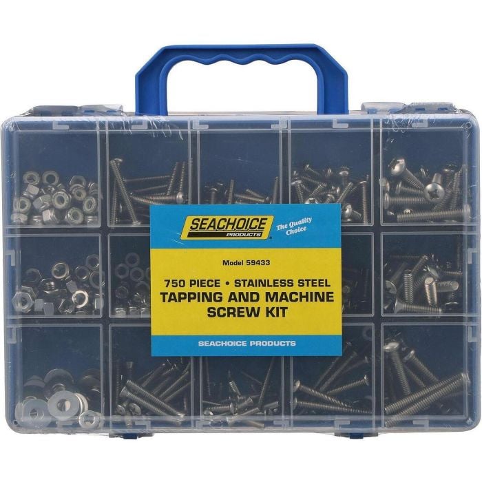 Seachoice KP6945SC Stainless Steel Tapping And Machine Screw Kit 750 Piece