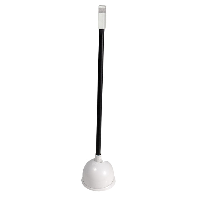 Luz de anclaje Lumitec Contour de 12" con eje negro y base blanca