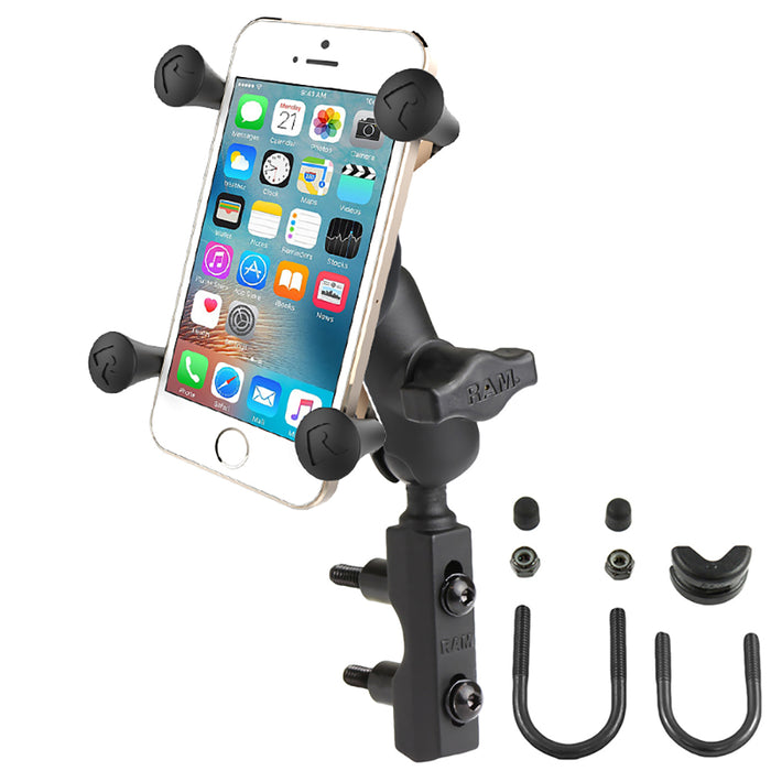 Soporte para teléfono RAM Mount X-Grip® con base para depósito de embrague y freno de motocicleta