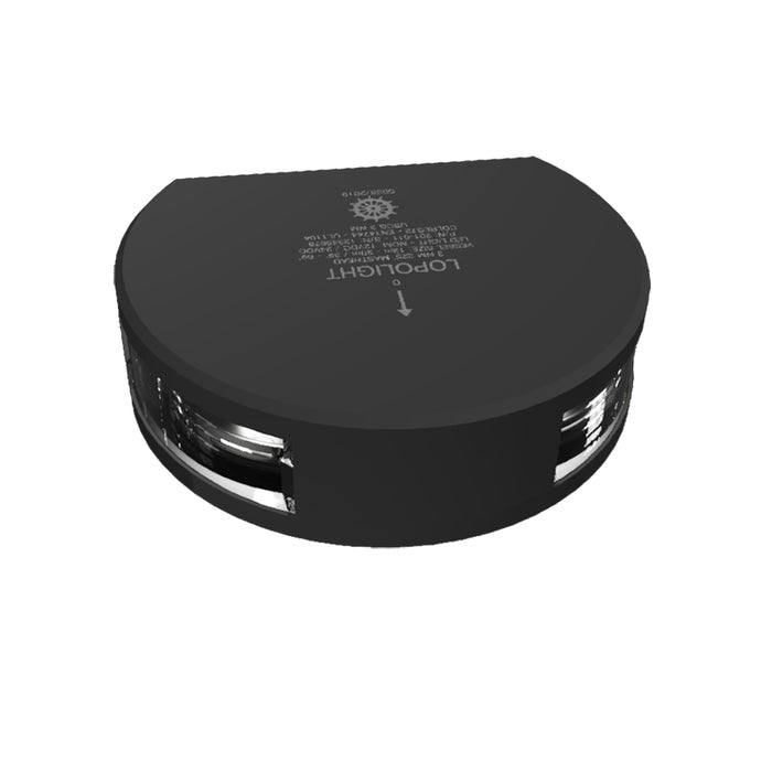 Serie Lopolight 201-011 - Luz de tope de mástil - 3 NM - Montaje vertical - Blanco - Carcasa negra