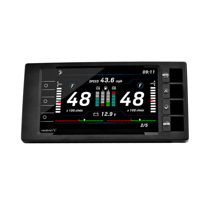 Puerta de enlace TFT con certificación NMEA 2000 OceanLink de 7" de Veratron, color negro