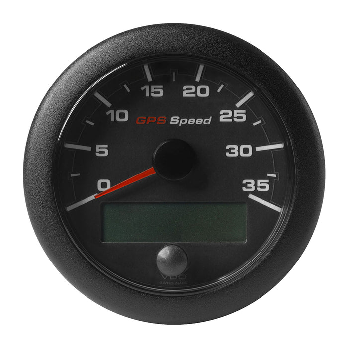 Velocímetro GPS OceanLink de Veratron de 3-3/8" (85 mm) con esfera y bisel negros (0-35 K/MPH/KMH)