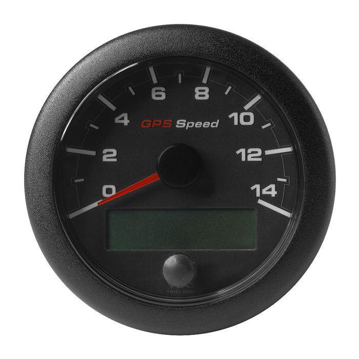 Velocímetro GPS OceanLink de Veratron de 3-3/8" (85 mm) con esfera y bisel negros (0-14 K/MPH/KMH)