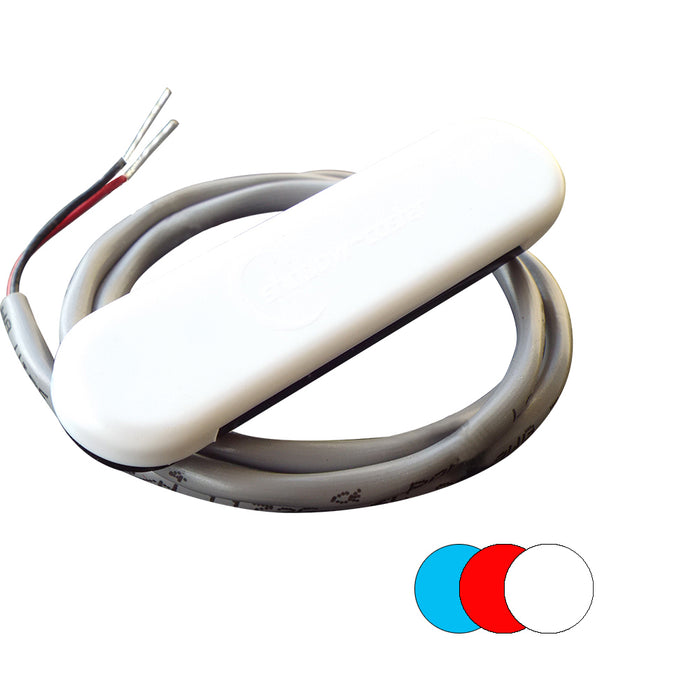 Luz de cortesía multicolor Shadow-Caster con cable conductor de 2' y cubierta de ABS blanca