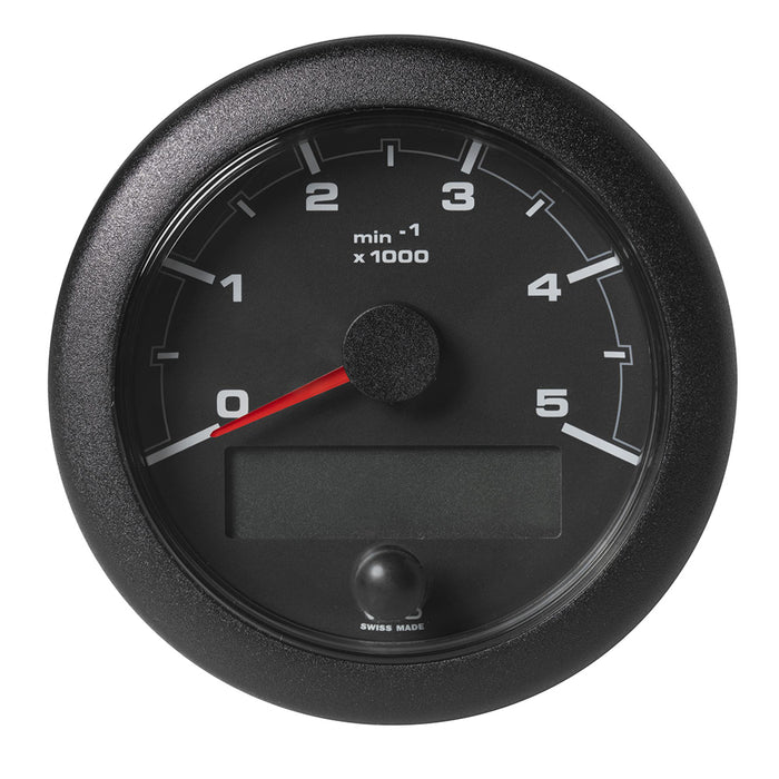 Tacómetro Veratron OceanLink NMEA 2000 de 3-3/8" (85 mm), 5000 RPM, esfera y bisel negros