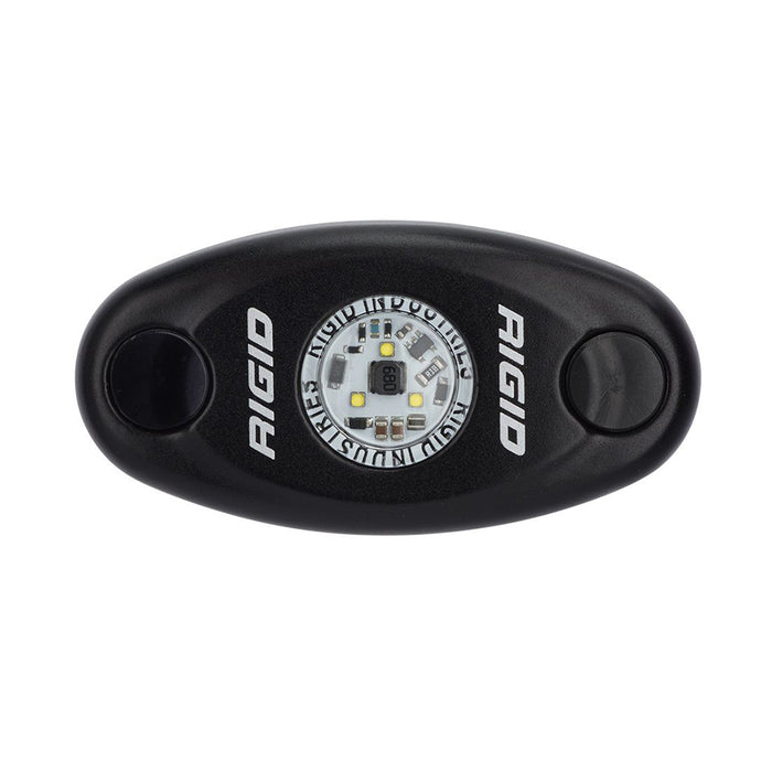 Lámpara LED de alta potencia negra Serie A de RIGID Industries, individual, color blanco frío