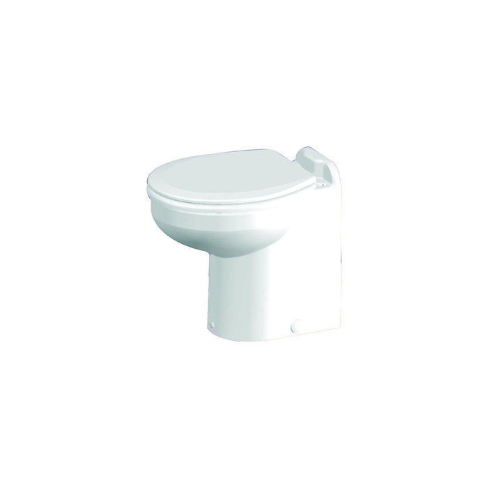 Raritan 221HR012 Marine Elegance Straight Back, Raw Water, Low Profile 12V Toilet, White