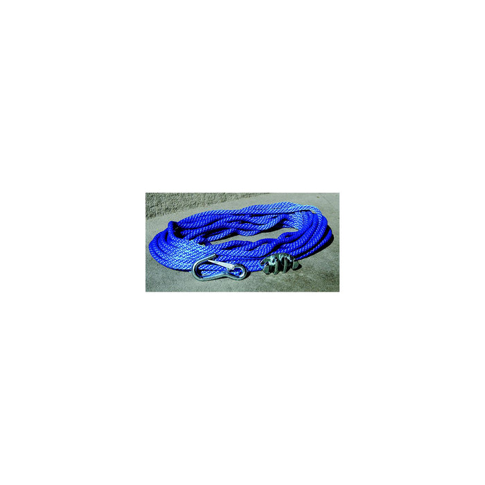 Panther Products 757010 Panther Blue Polypropylene 3/8" Anchor Rope Includes, No-Tie Rope Cleat & Snap Hook