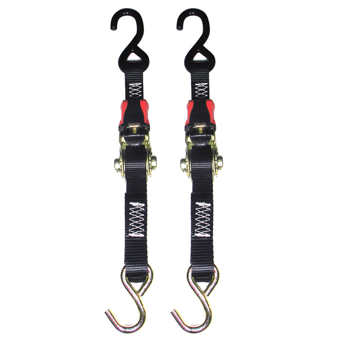 Rod Saver Rubber Ratchet Tie-Down - 1" x 3' - Pair