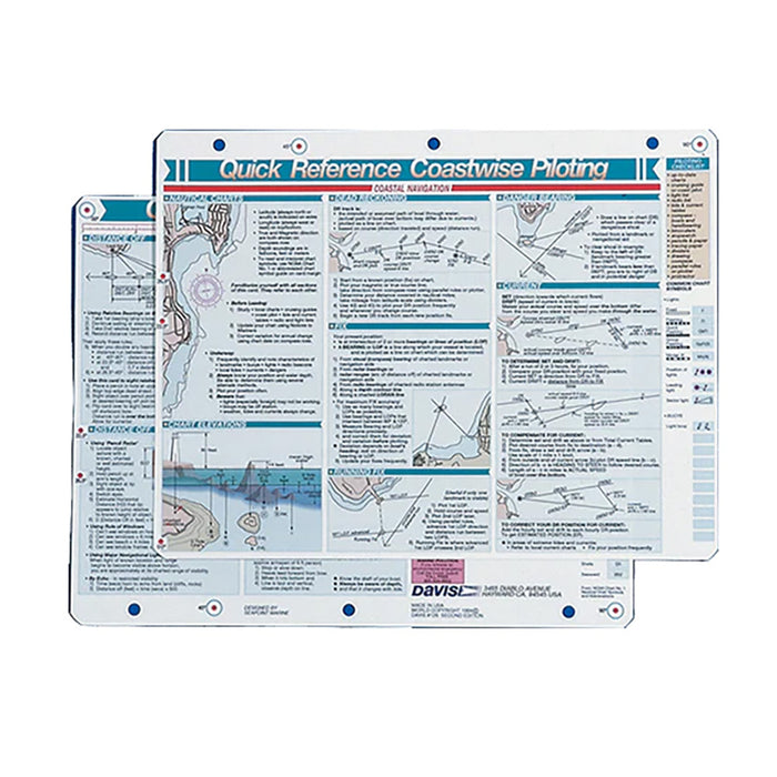 Davis Instruments 126 Quick Reference Coastwise Piloting Card
