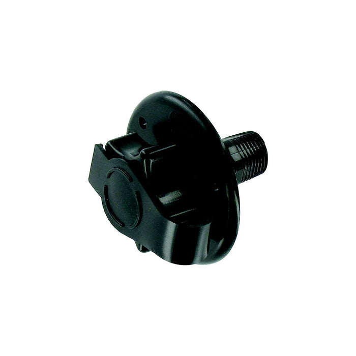 Valterra A01-0168BKVP Flush Mount Water Inlet, Black Plastic