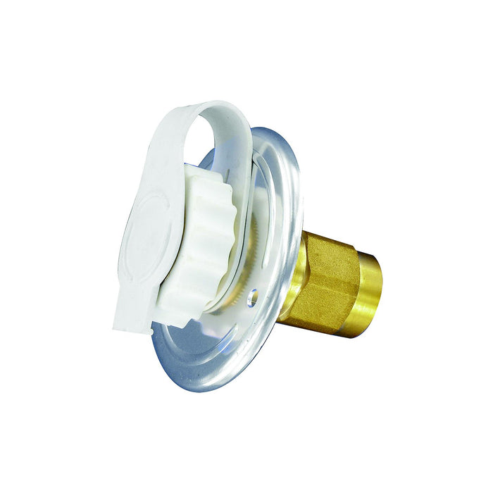 Valterra A01-0172LFVP Flush Mount FPT Brass Check Valve, White, w/Screws, Putty Tape & Teflon Tape