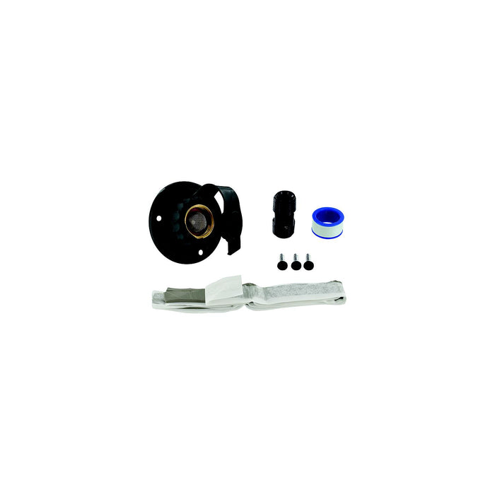 Valterra A01-0175LFVP Flush Mount Water Inlet, Black Aluminum