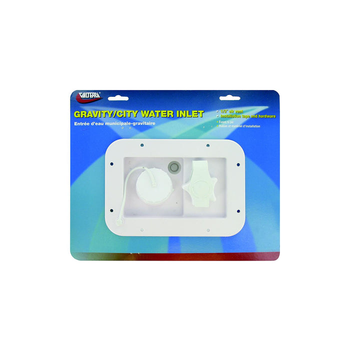 Valterra A01-2001VP Gravity City 1/2" Air Vent Water Inlet & Includes Hardware &, Installation Tape