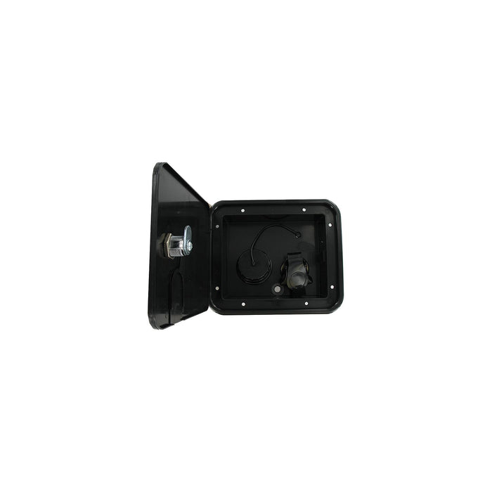 Valterra A01-2004BKVP Gravity City Water Inlet & Hatch, Black, 1/2" Air Vent, Includes Hardware & Installation Tape