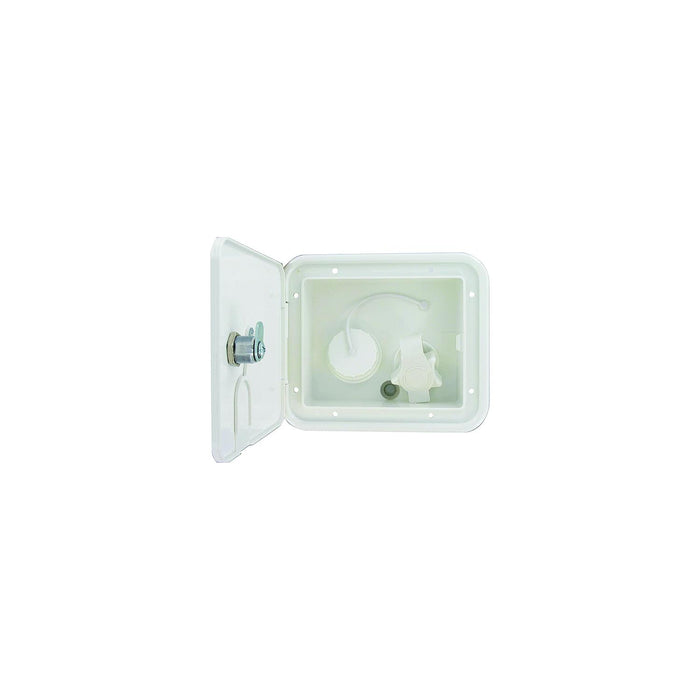 Valterra A01-2004VP Gravity Plastic City Water Inlet/Hatch, White, 1/2" Air Vent, Includes Hardware & Installation Tape