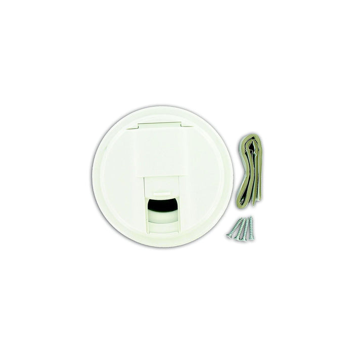 Valterra A10-2130VP Cable Hatch, Universal Round, White