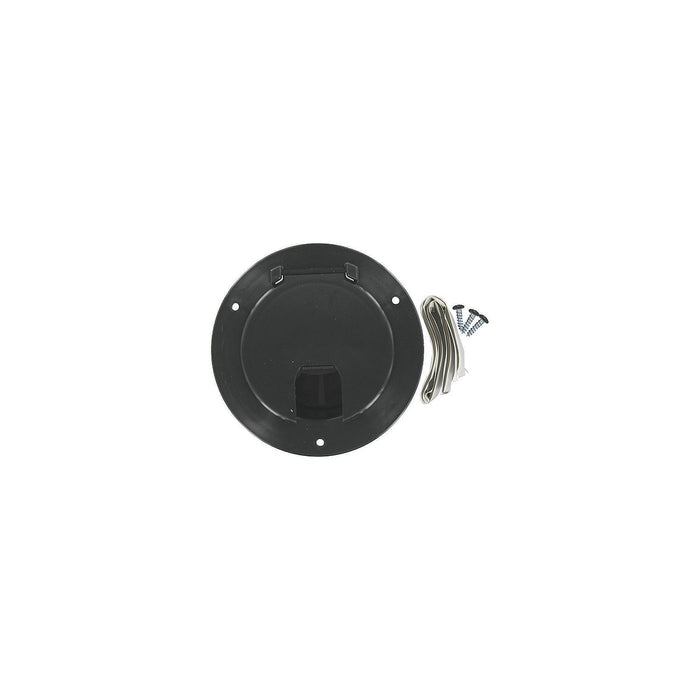 Valterra A10-2135BKVP Cable Hatch, Large Round, Black