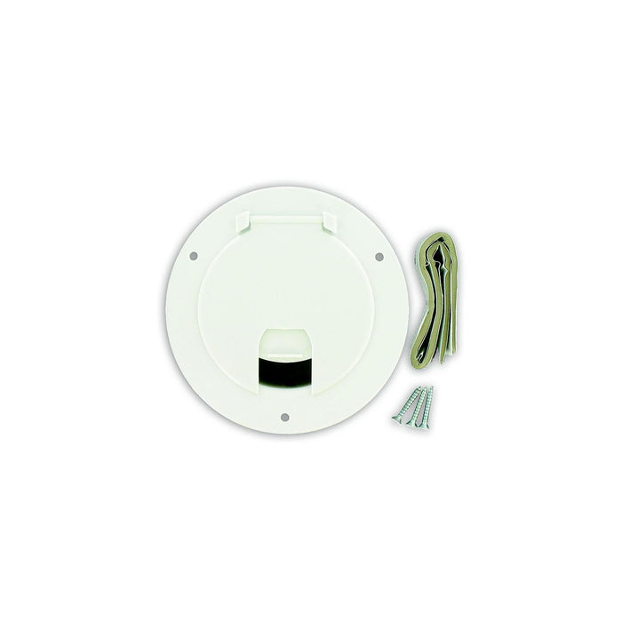 Valterra A10-2135VP Cable Hatch, Large Round, White