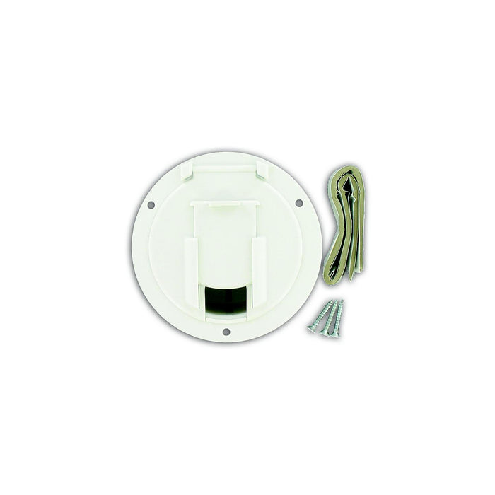 Valterra A10-2137VP Cable Hatch, Medium Round, White