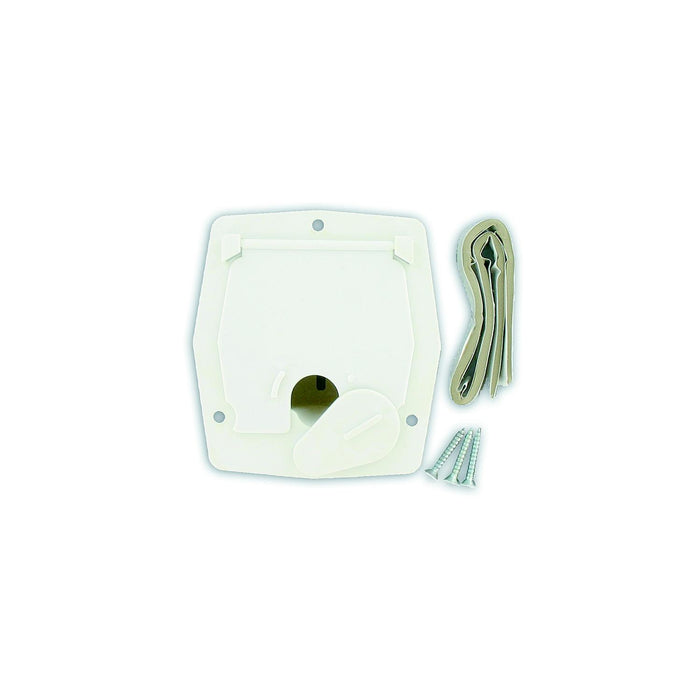 Valterra A10-2143VP Cable Hatch, Small Square, White