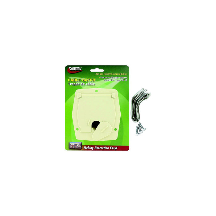 Valterra A10-2144VP Cable Hatch, Small Square, Colonial White