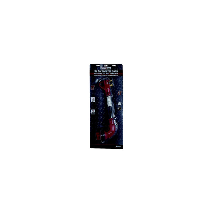 Valterra A10-3030D90VP Mighty Cord 90Â° Adapter Cord, 30AM-30AF, Carded