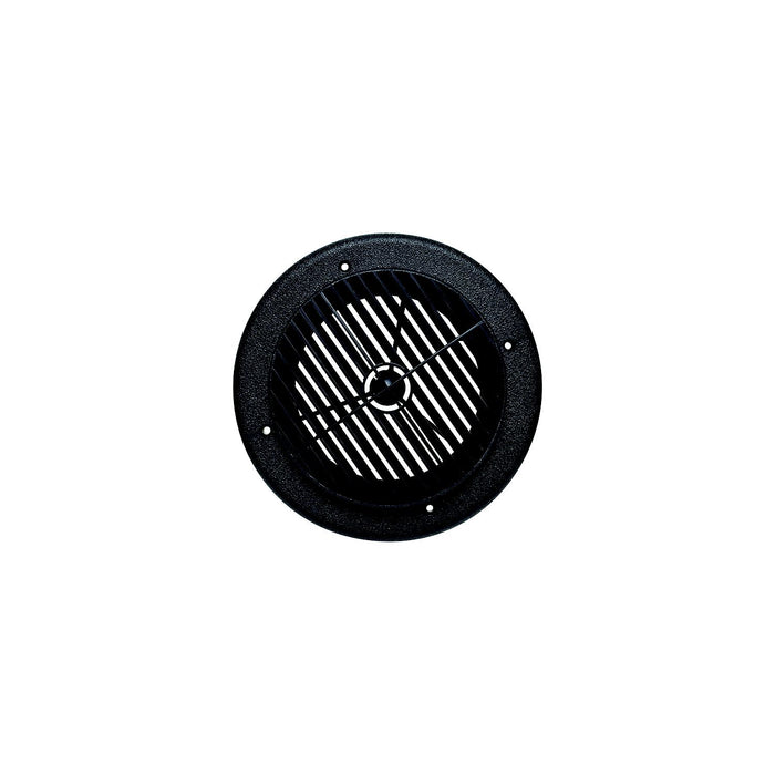 Valterra A10-3356VP 4" Louvered Heating & A/C Register, Black