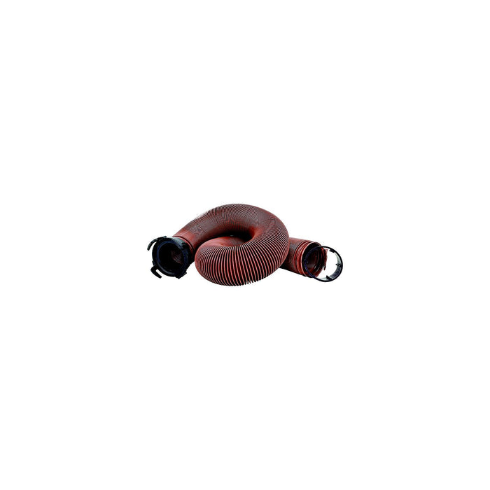 Valterra D04-0086 Bronze 10' E-Z Flush Heavy Duty RV Drain Hose & 3" Straight, Hose Adapter