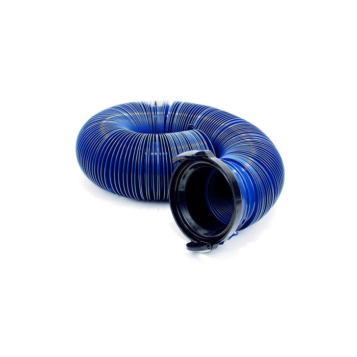 Valterra D04-0120PB Blue Quick Drain 3" x 10' RV Sewer Hose & Adapter